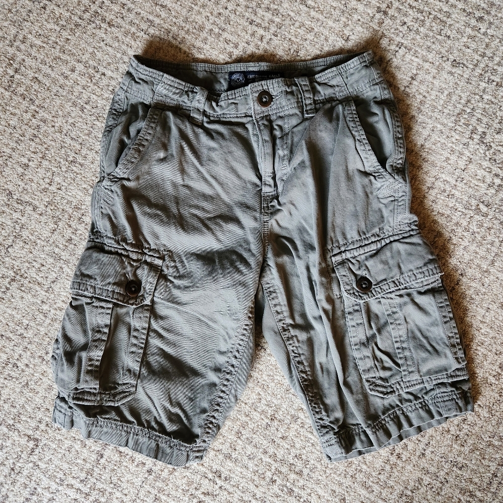 American Eagle Longer Length Cargo Shorts
